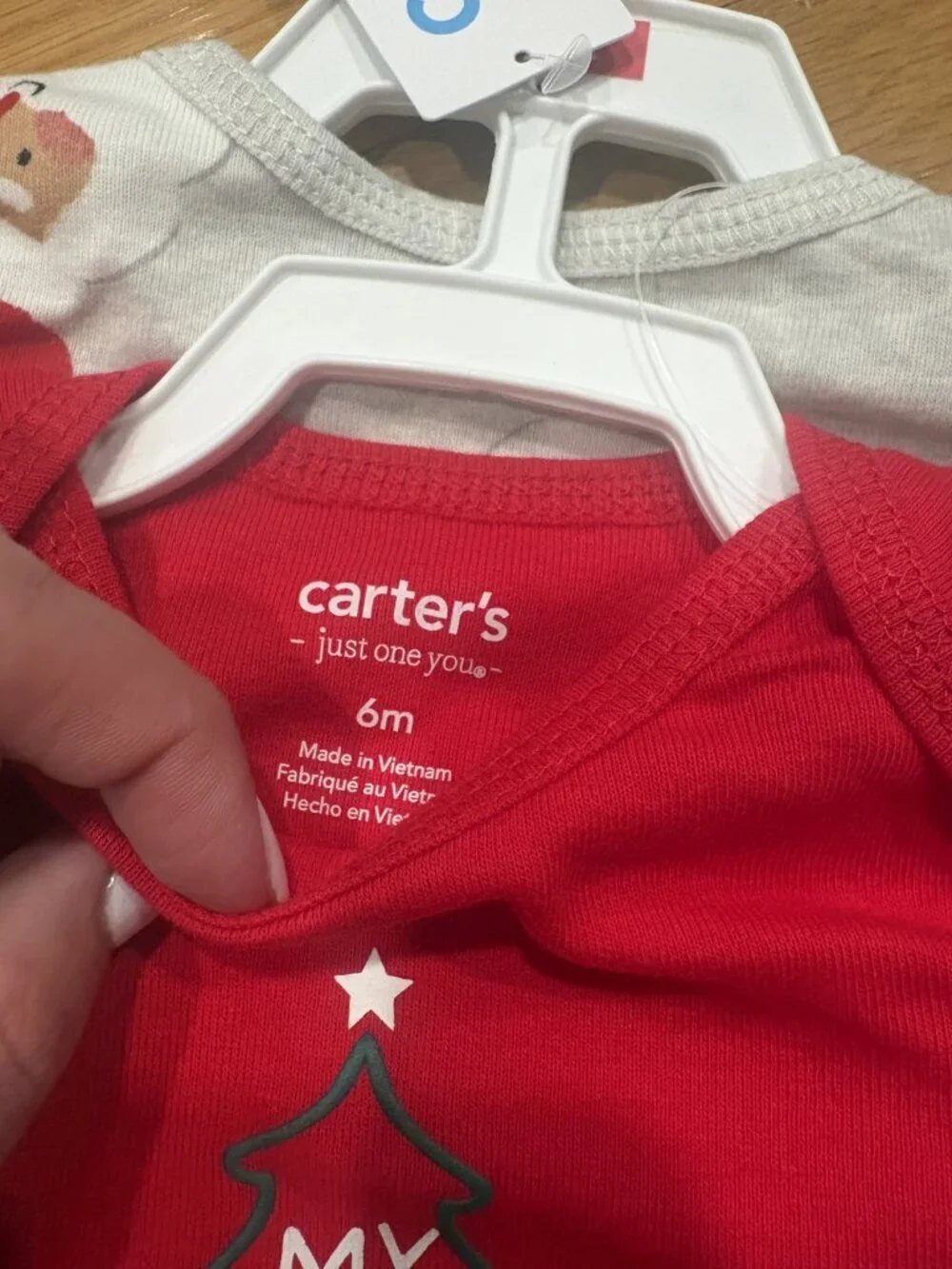 Carters Size 6 months My First Christmas Bodysuit Set